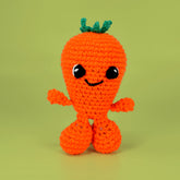 Knitty Critters - Fruit & Veg Heads I Carrot Cake | DIY Amigurumi Crochet Kit